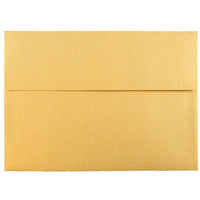 JAM Paper A7 Metallic Invitation Envelopes - 5.25" x 7.25" - Stardream Gold - 25 Pack -Colour: Stardream Gold