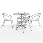 Flash Furniture 31.5'' Square Aluminum Indoor/Outdoor Table with 4 Slat-Back Chairs (TLH32SQ017BCHR4)-6