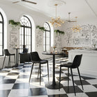 Zuo Bite Bar Table - Black-Material: Steel