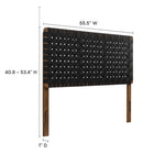 Modway Sparta Weave Vegan Leather Full Headboard with - Walnut Black-7