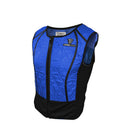 TechNiche Hybrid Sport Vest,  Blue, Medium-Front zipper closure, with mesh ventilation and scoop neck design
