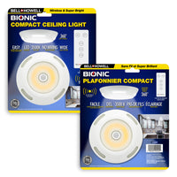 Bell + Howell Motion Sensor Indoor Battery-Operated Wireless Ceiling Light with Remote-Wireless ceiling light: completely wireless ceiling light with no costly wiring ideal for living rooms, bedrooms, kitchens, garages, hallways, closets, and more