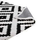 Modway Alika Abstract Diamond Trellis Area Rug - 5 ft W x 8 ft L - Black/White-Stain Resistant / Easy To Clean