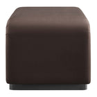Modway Koda Performance Velvet Waterfall Ottoman - Black/Chocolate Brown-Adjustable Foot Caps