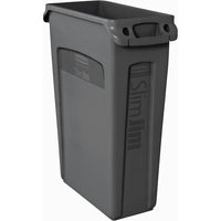 Slim Jim 23 Gallon Capacity Container with Venting Channels - Black-Capacity US Gal. - 23