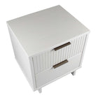 Manhattan Comfort Granville 18.11" Modern 2-Drawer Nightstand - White-30 Day Limited Manufacturer's Warranty