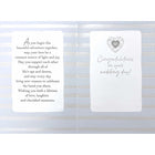 Rosedale Gold Wedding Greeting Cards/Envelopes - 5-1/2" x 8" - Silver Hearts - 6 Pack-Printed on premium uncoated paper