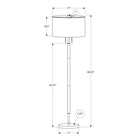Monarch Specialties 60" H Contemporary Floor Lamp - Nickel Metal / Grey Shade-Only minor assembly is required for a quick and easy setup, this decorative accent lighting will instantly brighten any area