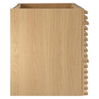 Modway Render 36" Wall-Mount Bathroom Vanity Cabinet - Oak-Full-Extension Drawers