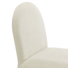 Modway Junia Boucle Upholstered Arch Armless Dining Chair - Cream-10