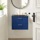 Modway Daybreak 24" Bathroom Vanity - Blue/Black-Spacious Drawers