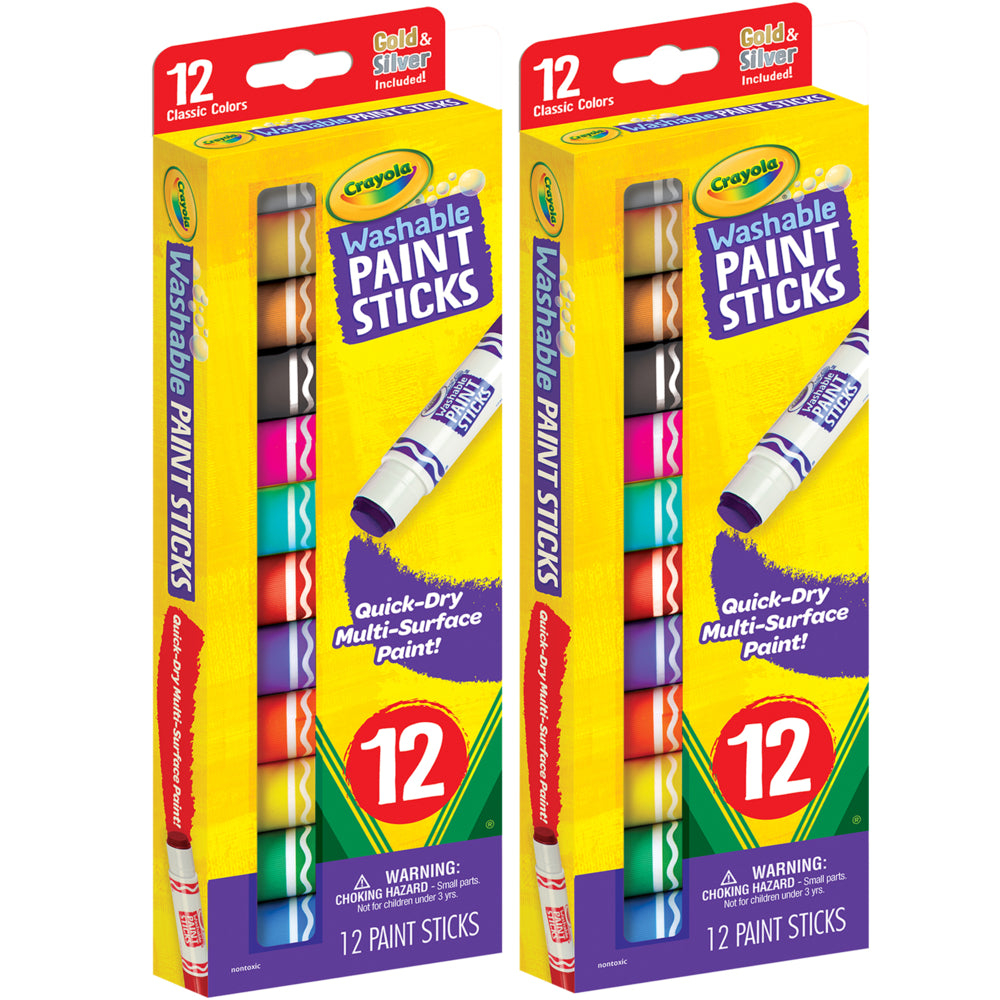 Craft Supplies Crayolau00ae Washable Paint Sticks, Assorted Colors