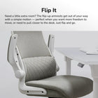 COUGAR Stryder Office Chair with Lumbar Support & Flip-Up Armrests - White-Noiseless Mobility: The caster spoke sleeves reduce friction and eliminate unwanted noise, allowing the chair to glide smoothly and quietly across all floor types