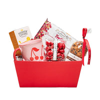 Peter & Paul's Gifts Sweet Cherry Romance Gift Basket-Cherry Patterned Ceramic Mug