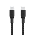 Belkin Braided USBC-C 2.0 100W Cable - 3M - Black-OPTIMAL CHARGING SPEEDS: Our BoostCharge USB2.0 charging cable supports fast charging up to 100W for laptops, tablets, and smartphones. Fast charge the iPhone 15 series, as well as a MacBook Pro 14", iPad Air 5, Samsung S23, and more at optimal speeds!
