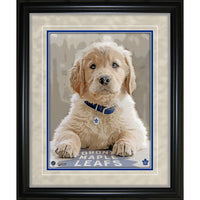 Toronto Maple Leafs Dog - Framed Print - 12" x 15"-Premium virtual frames