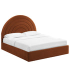 Modway Solana Arched Performance Velvet Queen Platform Bed - Rust-Assembly Required