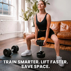 MotionGrey V3 Adjustable Dumbbell Set with Quick-Twist Adjustment for Home Gym - 9-53 lb - 2 Pack-9