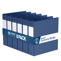 Davis Group Premium Economy Binder - Round Ring - 2" - Royal Blue - 6 Pack-3 Ring Binder