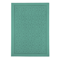 Hilroy Embossed Geo Journal - 10" x 7" - Lined - 128 Sheets - Green-Premium PU cover with hot-stamped geometric embossing