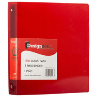 JAM Paper Plastic 1" 3-Ring Binder - Red-Colour: Red | Be stylish and organized with colourful binders.