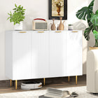 HOMCOM 47.2" L Sideboard Buffet Cabinet - White-Fluted design adds a modern touch to interiors