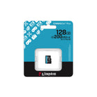 Kingston 128 GB microSDXC Canvas Go Plus Gen4 Card + Adapter-U3 & V30 speed performance