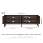Hudson&Canal Montello TV Stand for TV's up to 78" - Alder Brown-8