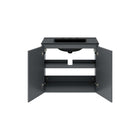 Modway Bryn 30" Wall-Mount Bathroom Vanity - Grey/Black-8" Centerset Faucet Holes