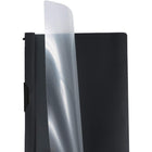 JAM Paper Plastic Report Covers with Slide Lock Clip Letter Size - 9 x 12 - Black with Clear Front - 6 Pack-Quantity: 6