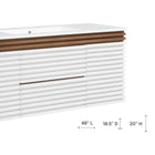 Modway Render 48" Wall-Mount Bathroom Vanity - White/Walnut/White-Wall-Mount Design