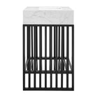 Modway Gridiron 24" Bathroom Vanity - White/Black-Height-Adjustable Foot Pads