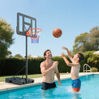 Soozier Portable Basketball Hoop Outdoor-Shatterproof backboard minimizes injury and damage risks
