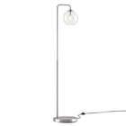 Modway Silo Glass Globe Glass and Metal Floor Lamp - Satin Nickel-Bulbs: 1 E26 60W Max (Not Included)