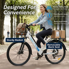 Gyrocopters Glacia Electric Bike for Adults & Teens - Speed 45 kmph - PAS 93 km - White-Stay secure with an anti-theft system GPS tracker. Compactable with any Apple iOS devices, keep your Glacia in track