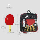 Soozier Ping Pong Paddle Set with 4 Portable Table Tennis Rackets - 8 Balls-Comes with 4 paddles and 8 balls 