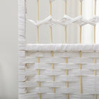 HOMCOM 6 Panel Freestanding Room Divider for Home Office - White-Materials: Paper, Bamboo, Wood
