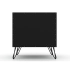 Manhattan Comfort Rockefeller 20.08" Mid-Century Modern 1-Drawer Nightstand - Black-10
