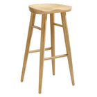 Modway Saville Backless Wood Bar Stools - Oak - Set of 2-Adjustable Non-Marking Foot Glides