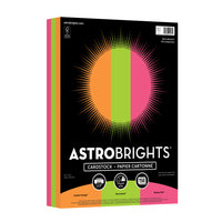 Astrobrights 65lb Cover Paper - 8.5" W x 11" H - Primary Bold - 3-Colour - 150 Pack-In this pack of 150 sheets, you will get 50 sheets each of Cosmic Orange, Terra Green and Pulsar Pink
