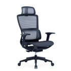 Ceha Canada CHILLAX Office Chair with Adjustable Mesh Headrest - Black/Black-ADJUSTABLE RECLINING: Large backrest with a reclining angle of 90-135° for customizable comfort