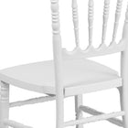 Flash Furniture HERCULES Series Resin Stacking Napoleon Chair - White-Constructed from virgin polypropylene