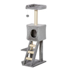PawHut 47" Cat Tree Tower with Ladder and Scratching Posts - Ball-Multi-level design satisfies your cat's instinct for climbing 