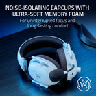 Razer Blackshark V2 Pro (Playstation Licensed) Wireless Esports Headset for Playstation 5 - White-70 hours of battery life with type c charging: Multi-day use on a single charge. *Tested with PC (Up to 48 hours with PlayStation & Xbox)
