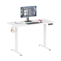 ShoppingAll 48"W Dual Motor Height Adjustable Electric Standing Desk - White-Standing Desk