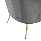 Modway Veronica Channel Tufted Performance Velvet Armchair - Grey-Chair Weight Capacity: 331 lb