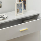 HOMCOM Modern Shoe Storage Organizer with Flip Doors - White-Colours: White, Gold