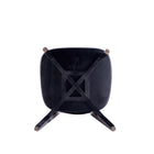 Manhattan Comfort Versailles 18.5" Industry Chic Round Back Dining Chair - Black and Natural Cane - Set of 2-10