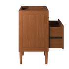 Modway Cassia 24" Teak Wood Bathroom Vanity Cabinet - Natural-Brass Metal Hardware