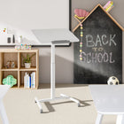 Seville Classics 25.6" W airLIFT Pneumatic Tilting Mobile Desk Cart - White-1 Year Limited Manufacturer Warranty